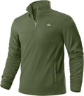 Pudolla Men's Quarter Zip Pullover Fleece - Warm, Soft Layer