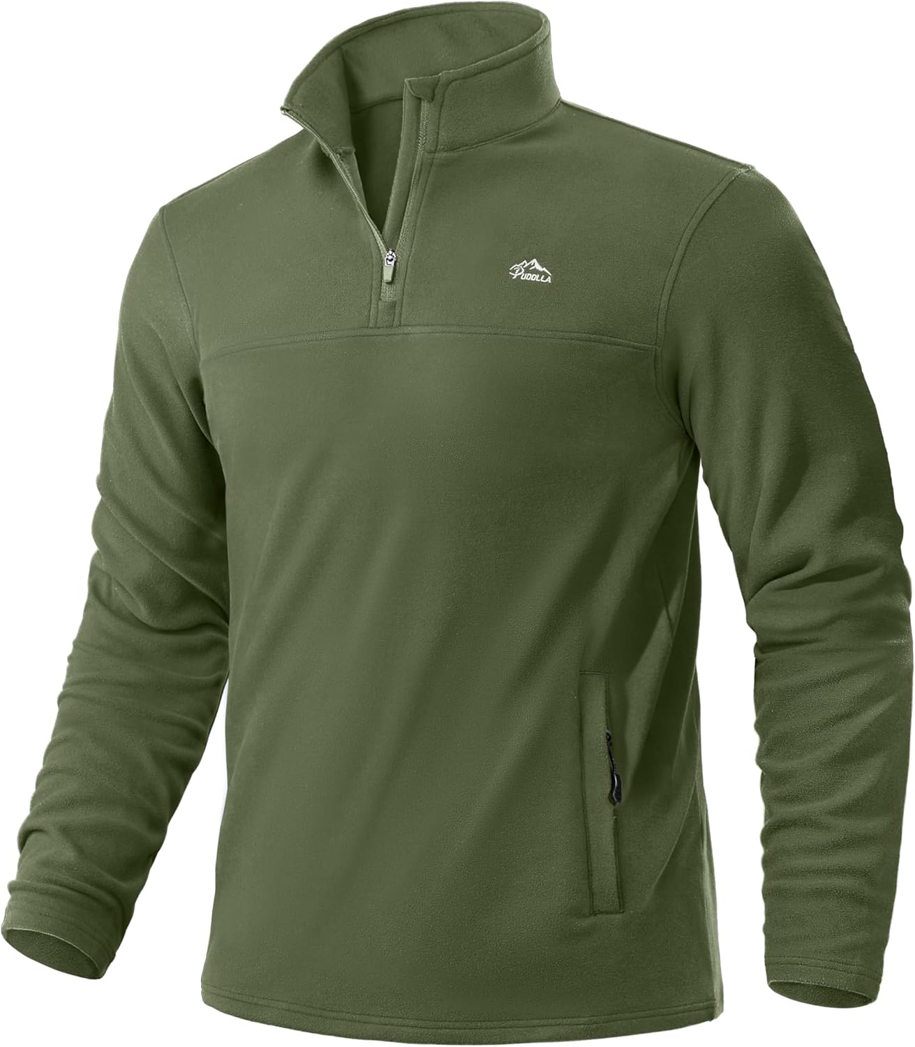 Pudolla Men's Quarter Zip Pullover for Warm Athletic Wear