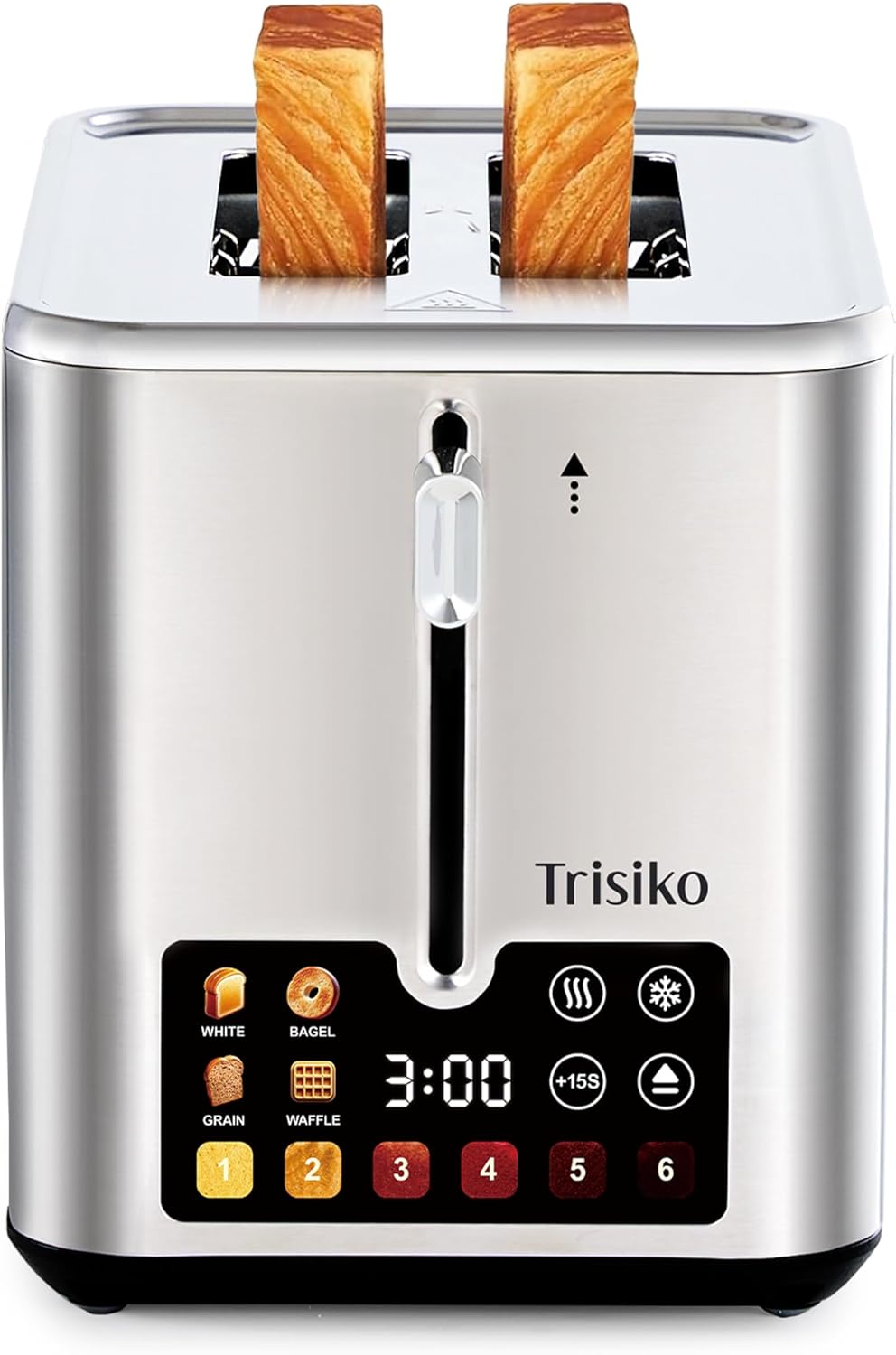 Trisiko Touch Screen Toaster 2 Slice with Digital Timer Features