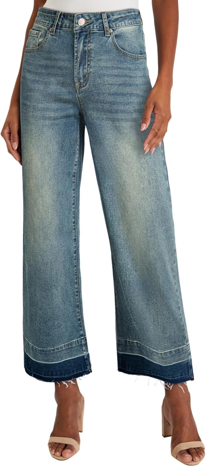 Astylish Women's High Waisted Wide Leg Jeans for Trendy Style