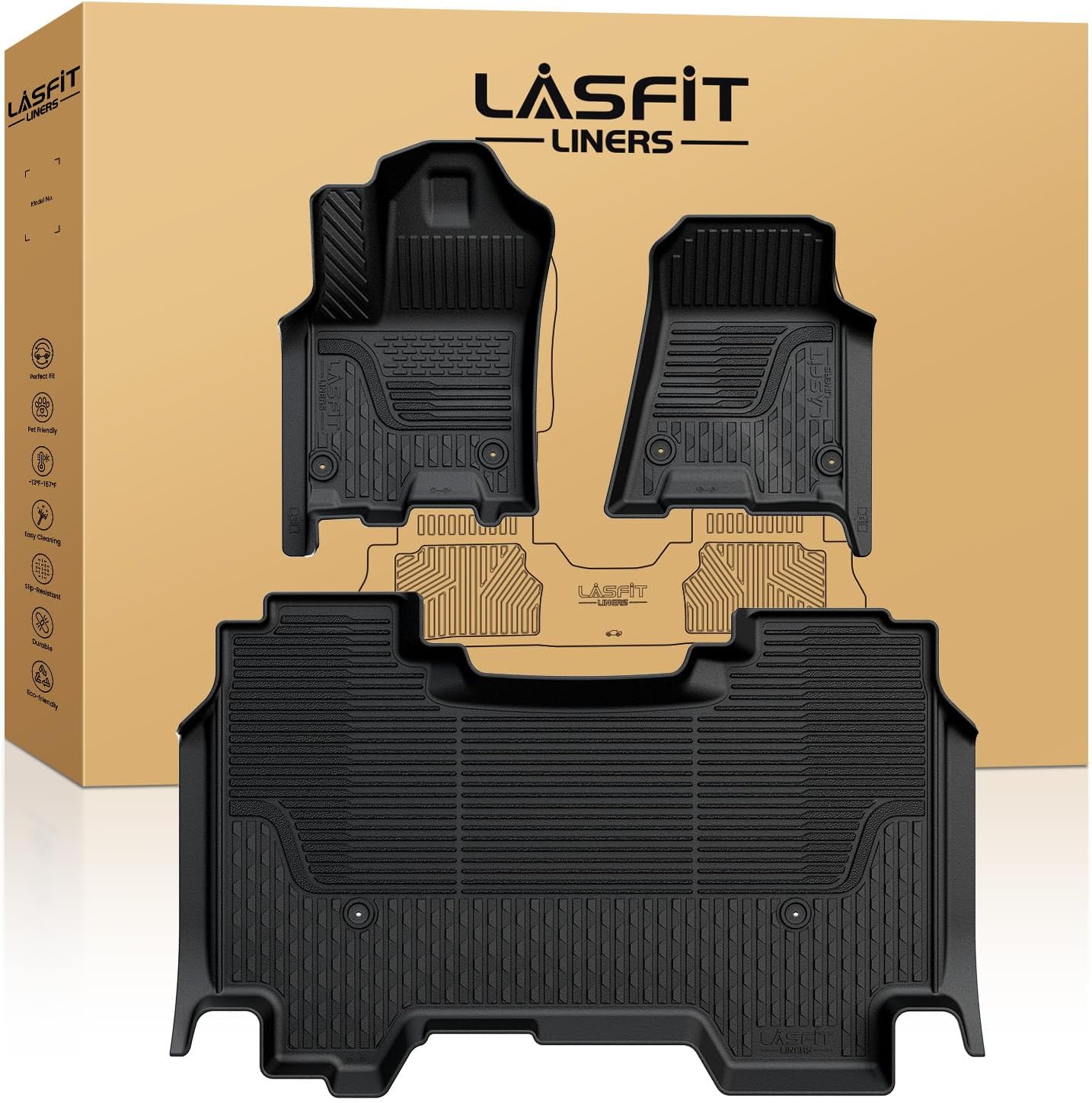 Custom Fit Floor Mats for 2025 Ram 1500 Crew Cab - All Weather