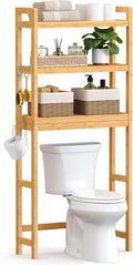 Over The Toilet Storage 3-Tier Bamboo Organizer - Space-Saving