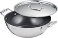 Tri-Ply Clad Stainless Steel 4-Quart Kadai with Ceramic Nonstick