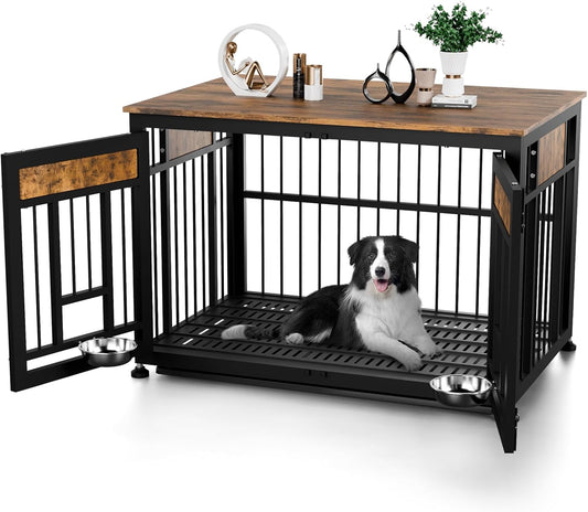 Heavy Duty Dog Crate Furniture for Large Dogs, Stylish Design