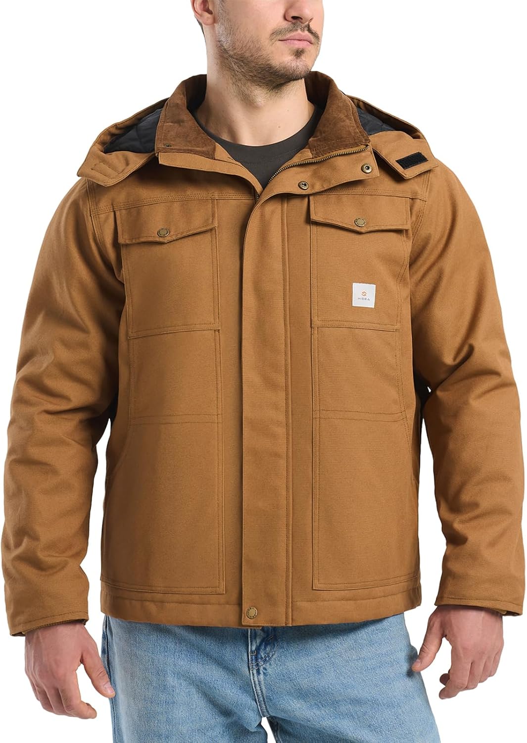 HISEA Winter Work Jackets for Men: Durable & Water Resistant