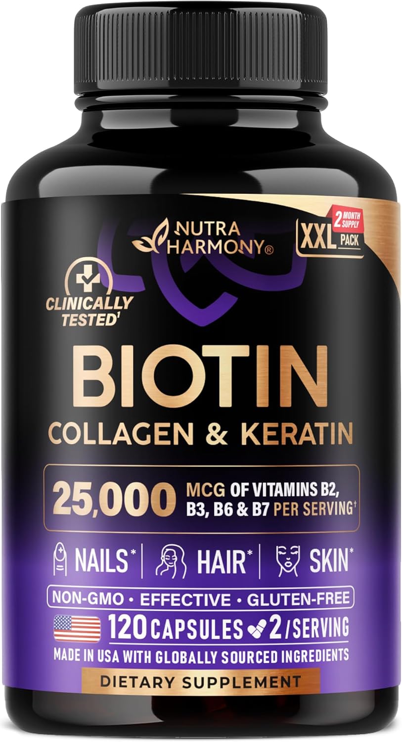 Biotin Collagen Keratin Supplement for Hair Skin Nails Support