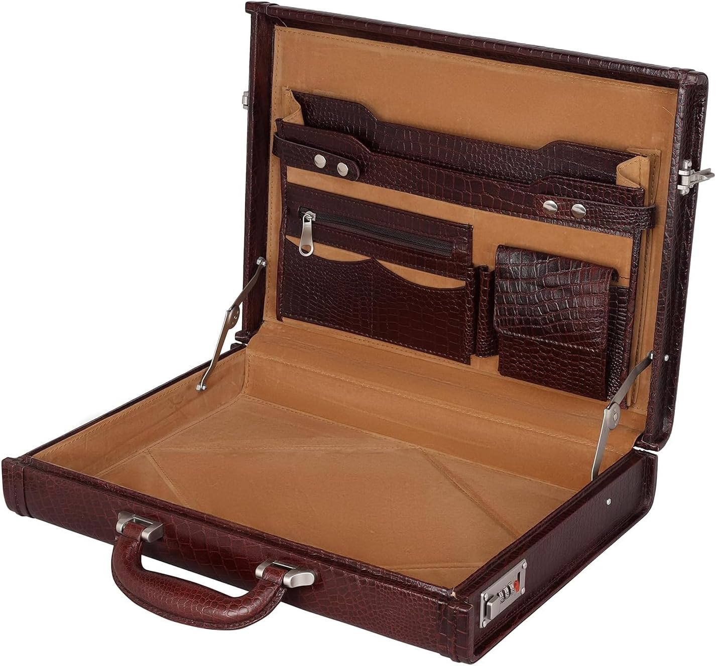 Full Grain Leather Briefcase for Unisex - Durable Office Bag