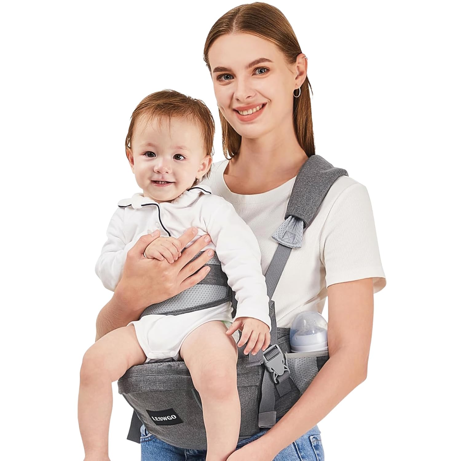 Ergonomic Baby Hip Carrier with Multiple Pockets for Comfort