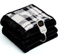 Heated Electric Blanket Full Size - Dual-Sided Flannel & Sherpa