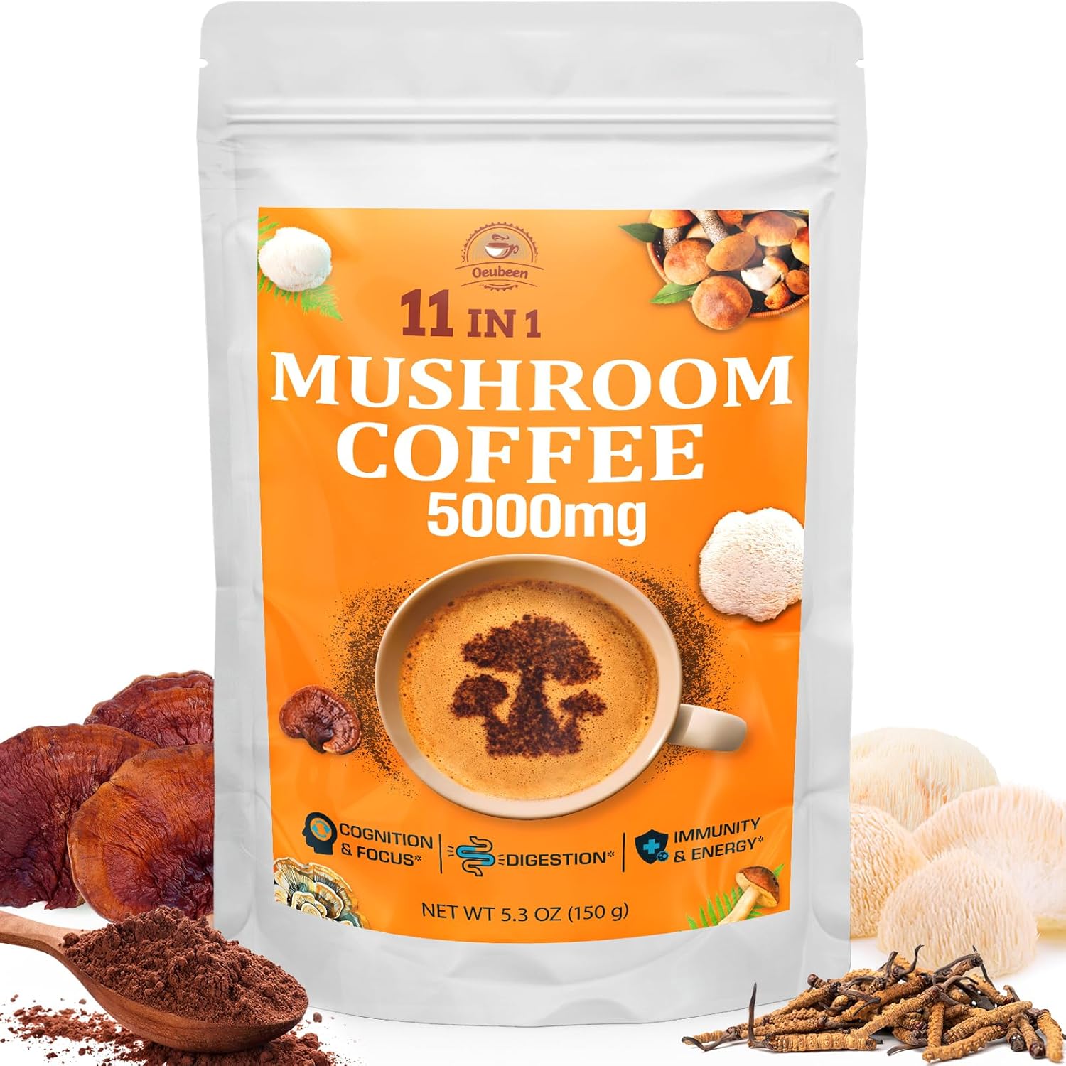 Organic Mushroom Coffee - 11 Superfoods for Energy & Focus