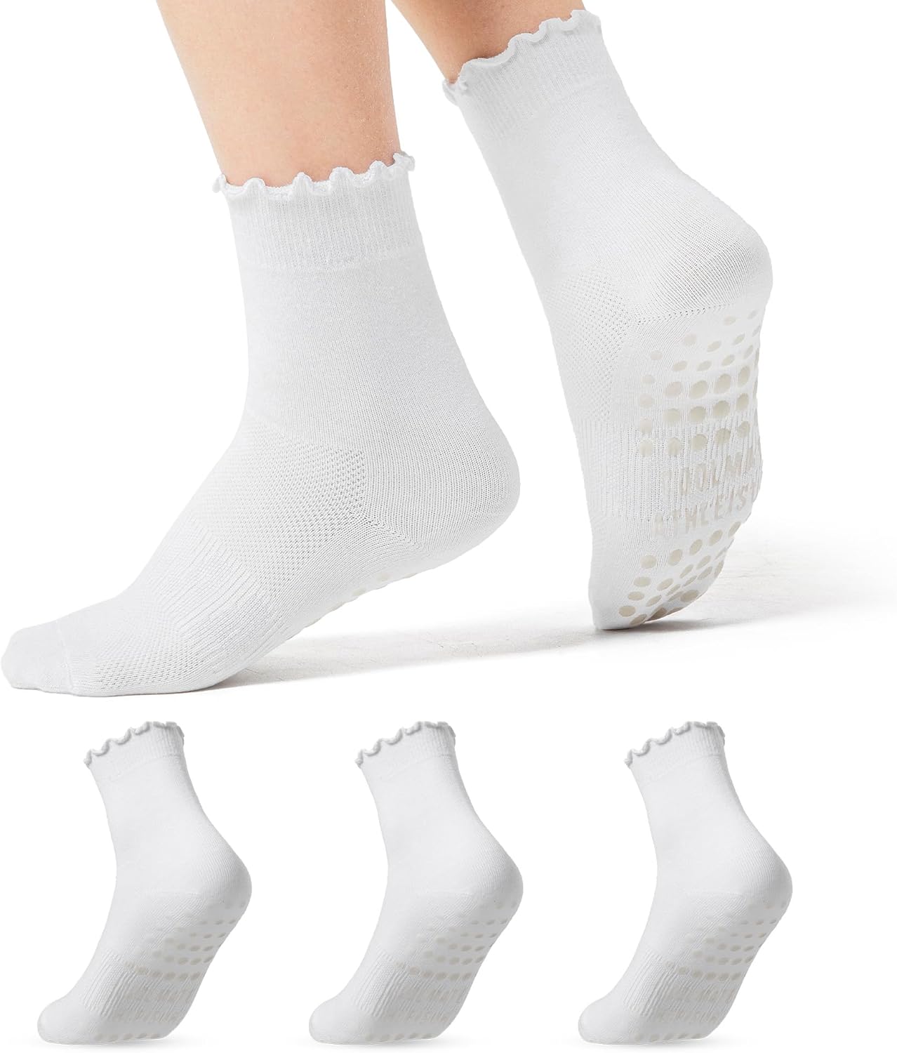 Cute Non-Slip Pilates Socks for Women