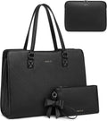 Keyli 4pc Laptop Bag for Women Large Leather Briefcase - Spacious