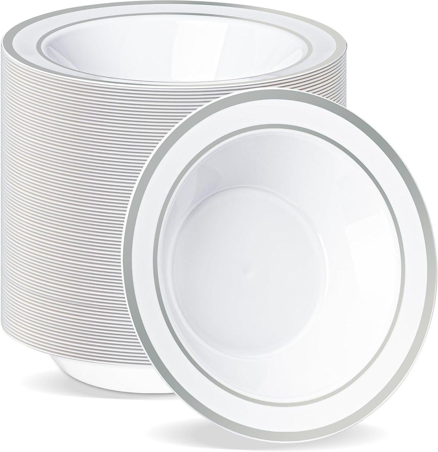 100 Pack Disposable Plastic Soup Bowls for Elegant Events