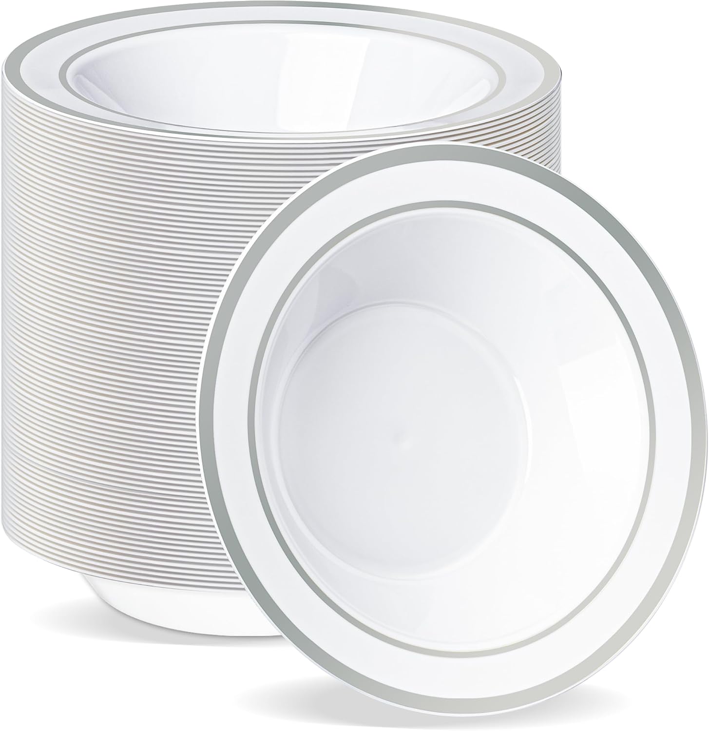 100 Pack Disposable Plastic Soup Bowls for Elegant Events