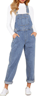 luvamia Women's Casual Stretch Adjustable Denim Bib (Style 3CSX)