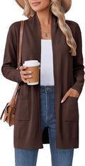Long Cardigan Sweater - Lightweight Open Front Duster for Layering