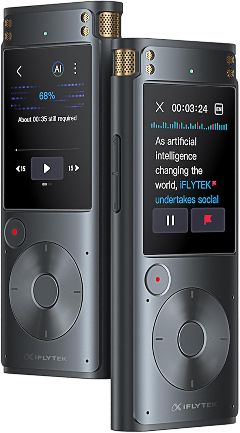 iFLYTEK Offline Voice Recorder with AI Transcription Features