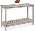 48in Eucalyptus Wooden Console Table - Indoor Outdoor Storage