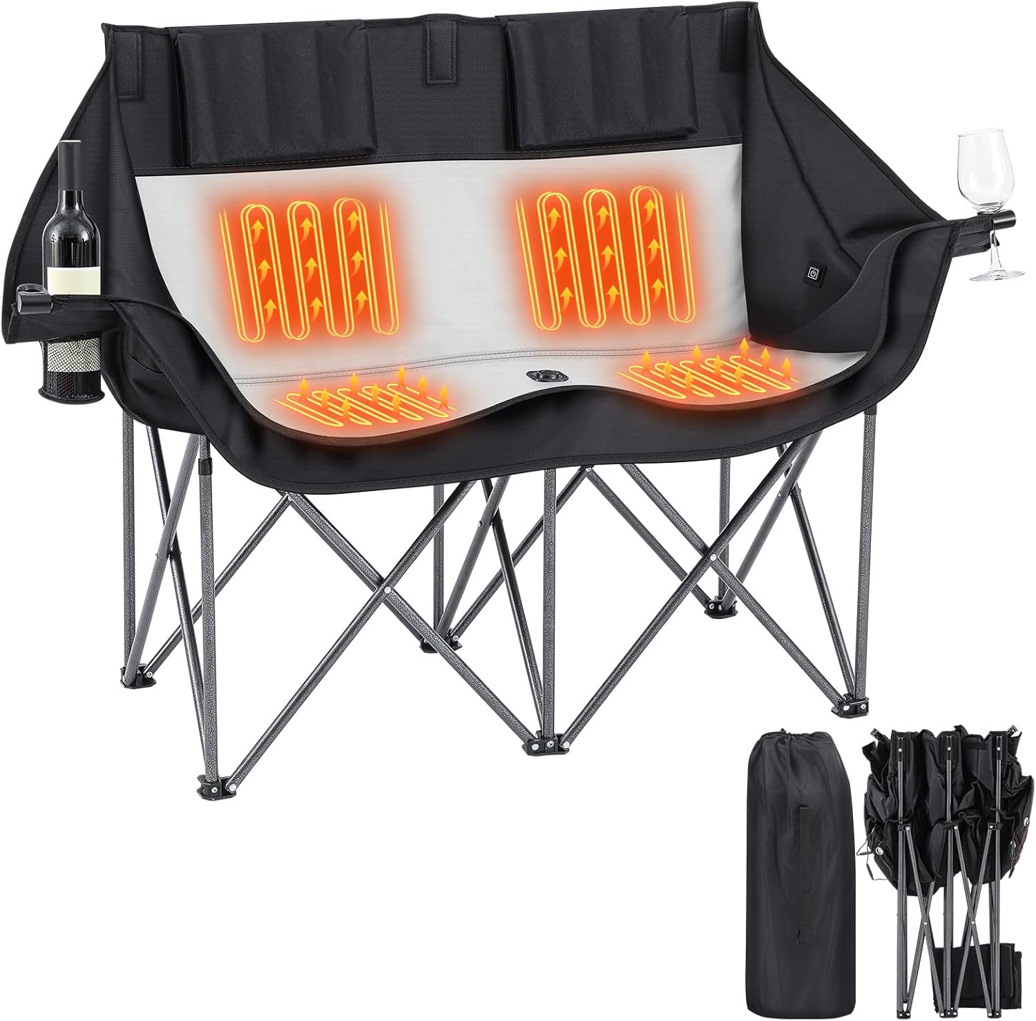 Heated 2-Person Loveseat Camping Chair by Teenyyou