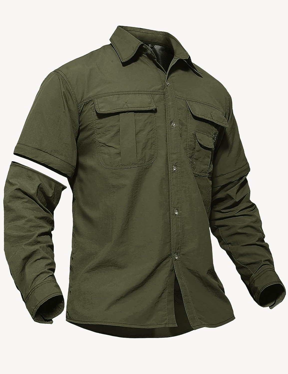 TACVASEN Men's Convertible Long Sleeve Fishing Shirts for Work