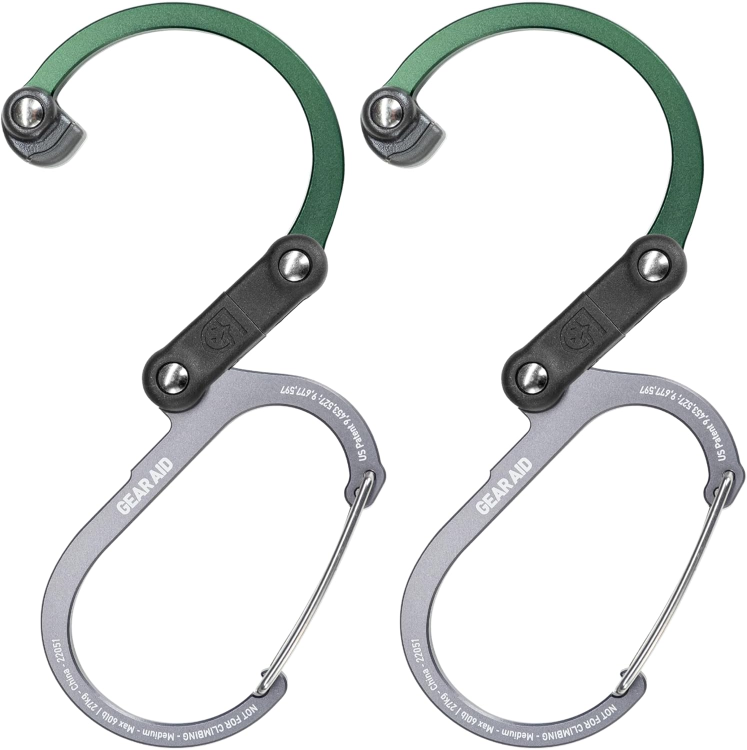 GEAR AID HEROCLIP 360 Swivel Carabiner Gear Clip for Camping