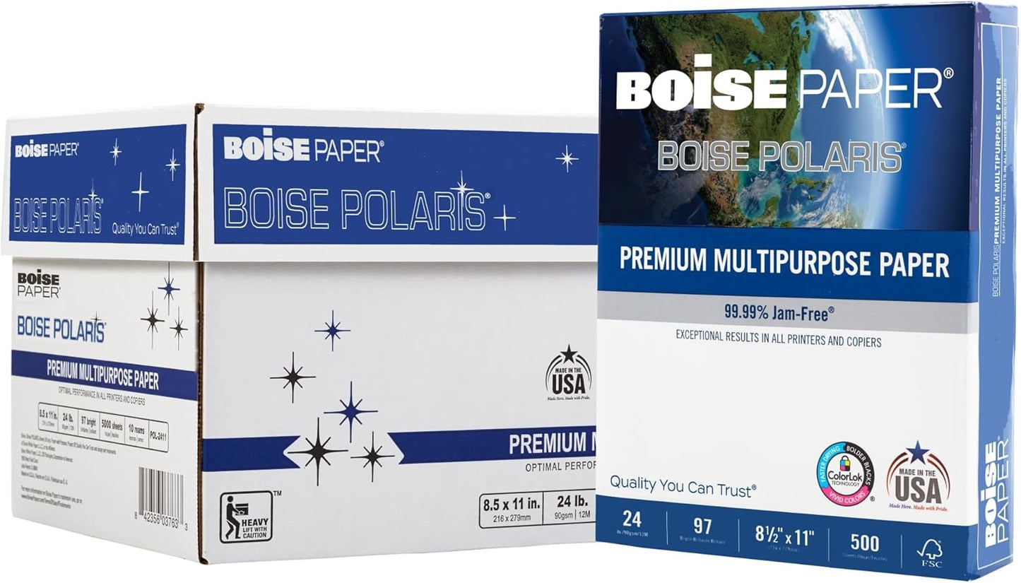 Boise Paper Premium Multipurpose Copy Paper for All Printers