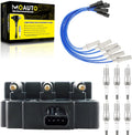Ignition Coils Pack UF305 with 6 Iridium Spark Plugs and Wire Set - V6
