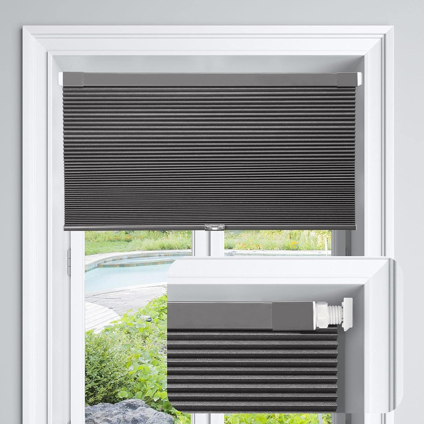 LazBlinds Cordless Cellular Shades for Blackout and Privacy