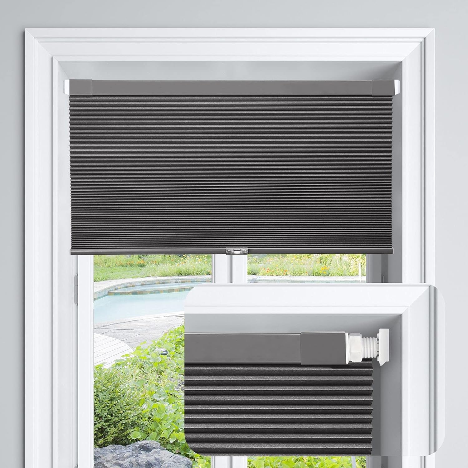 LazBlinds Cordless Cellular Shades for Blackout and Privacy