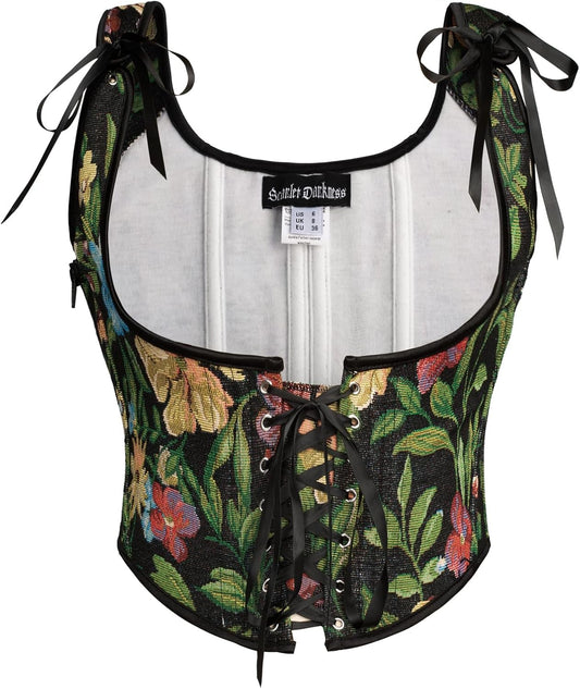 Scarlet Darkness Women's Renaissance Floral Underbust Corset