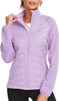 Womens Lightweight Insulated Hiking Jacket - Fleece Lined Thermal Coat