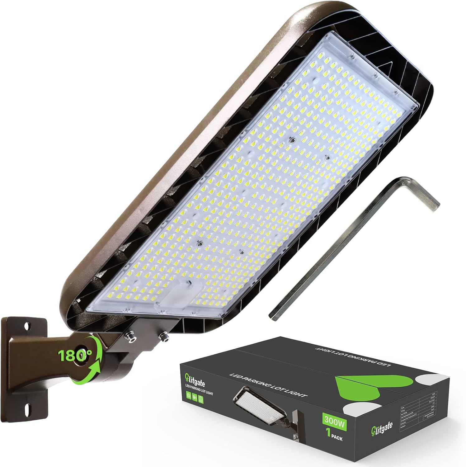 300W LED Parking Lot Light with Dusk to Dawn Photocell Function