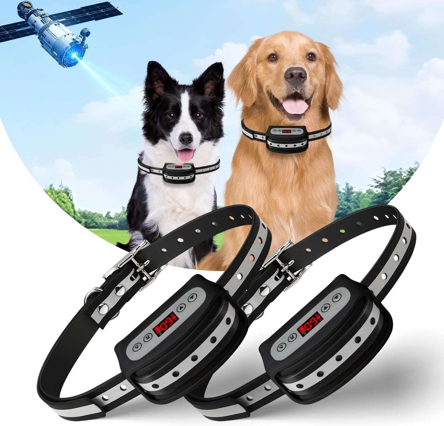 Wireless Electric Dog Fence for 2 Pets - Waterproof & Rechargeable