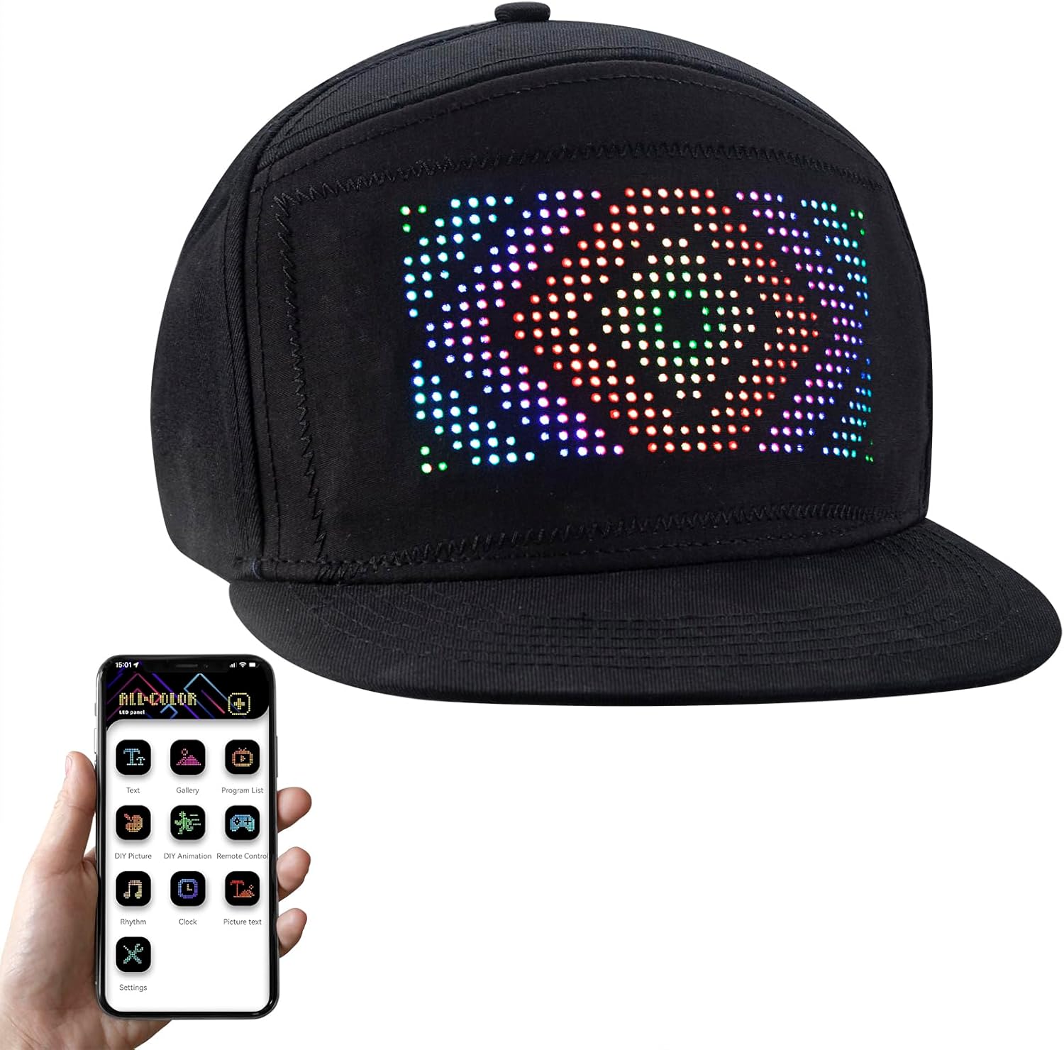 Bluetooth LED Message Cap - Stand Out at Parties! (LIOVODE)