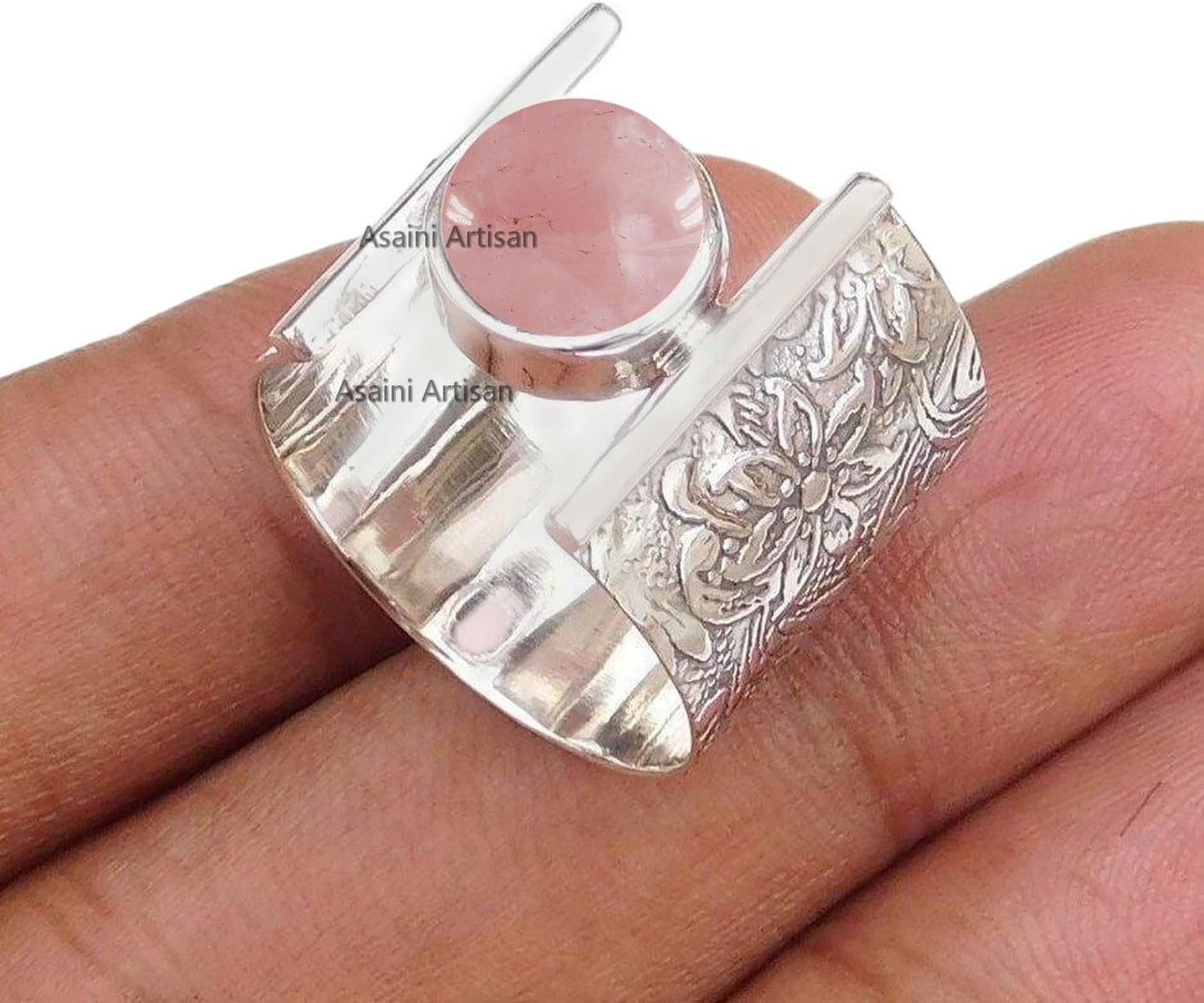 7MM Round Gemstone Sterling Silver Gift Ring for Women