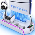 PS5 Slim Cooling Station Stand LED with Dual Controller Charger