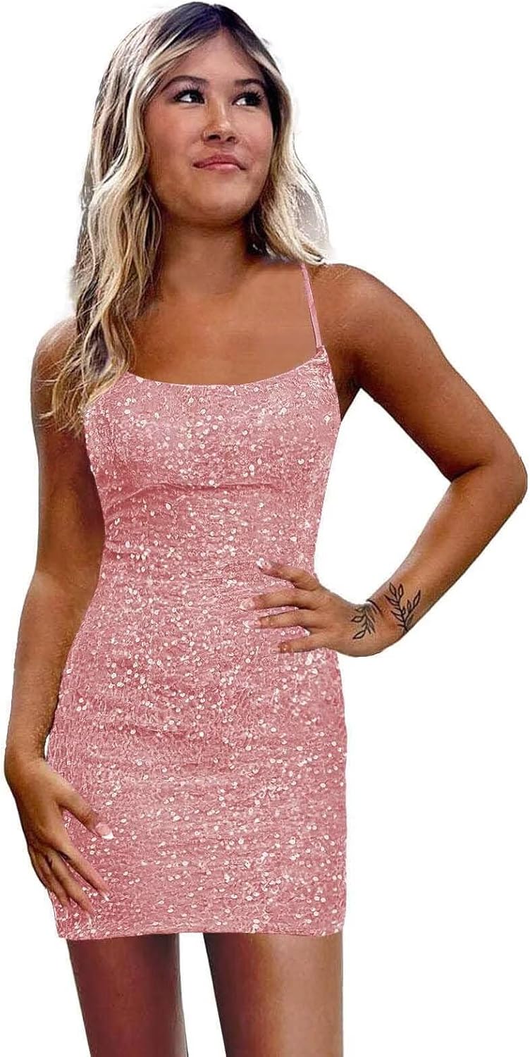 Sparkly Sequin Homecoming Dresses for Teens - Corset Prom Dress
