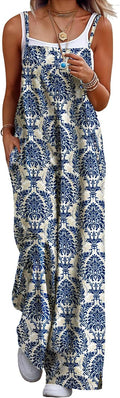 Women's Summer Boho Jumpsuit Wide Leg Overalls - Lightweight Comfort 2