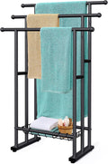 Kayfia 40 in Free Standing Towel Rack - 3 Tier Oversized Towel Stand