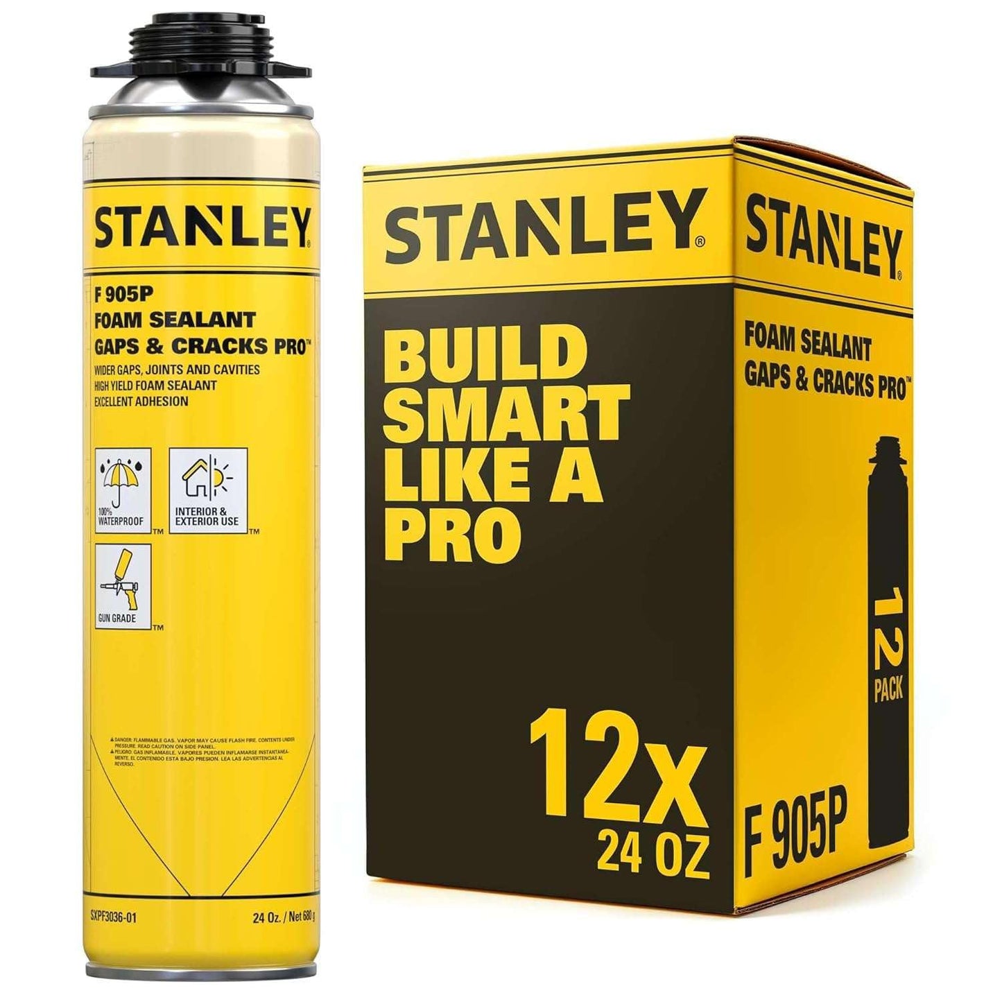 Stanley F905P Gaps & Cracks Pro Foam Sealant for Insulation
