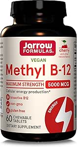 Methyl B-12 5000 mcg Chewable Tablets for Energy Support