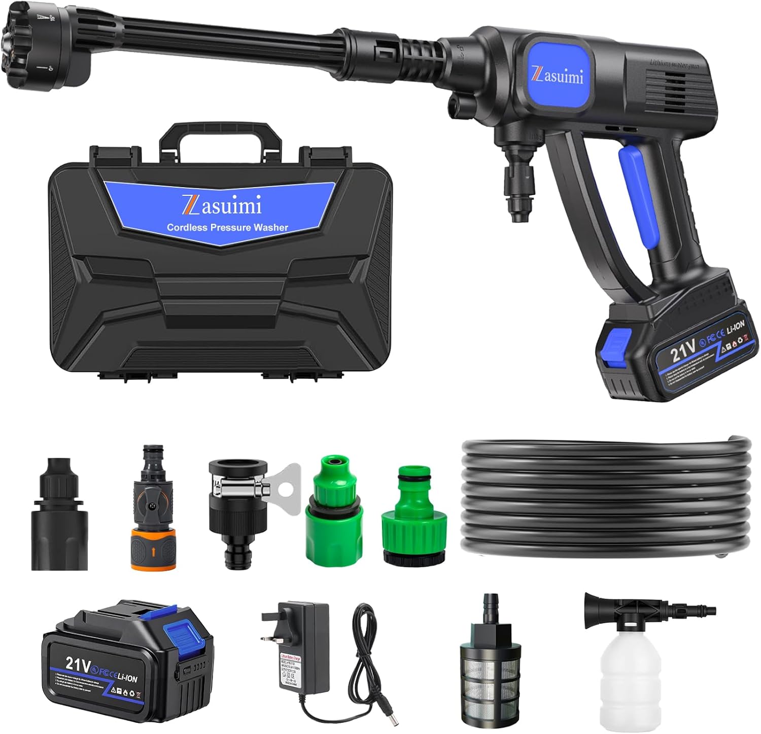 Portable Power Washer 1100PSI Cordless Pressure Washer for Cleaning