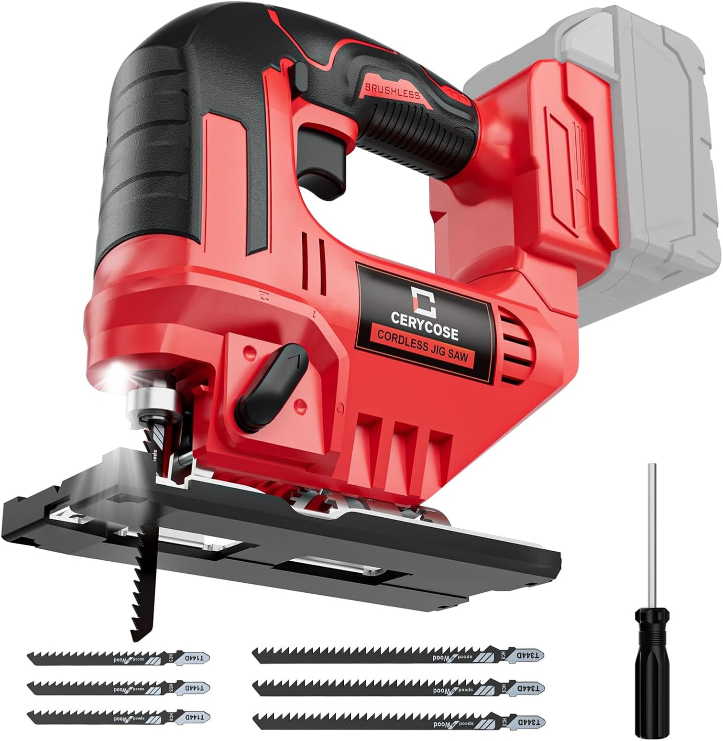 Cordless Jigsaw with Brushless Motor for Versatile Cutting Tasks