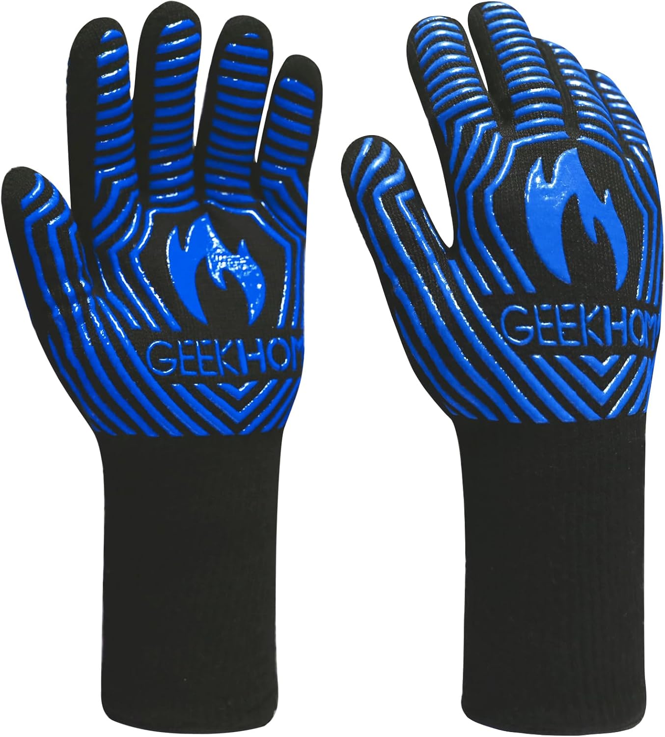 Geekhom BBQ Grill Gloves: 1472F Heat Resistance for Ultimate Safety