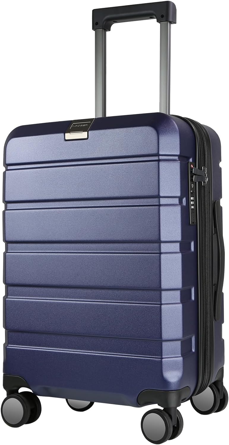 KROSER Hardside Expandable Carry On Luggage with USB Port
