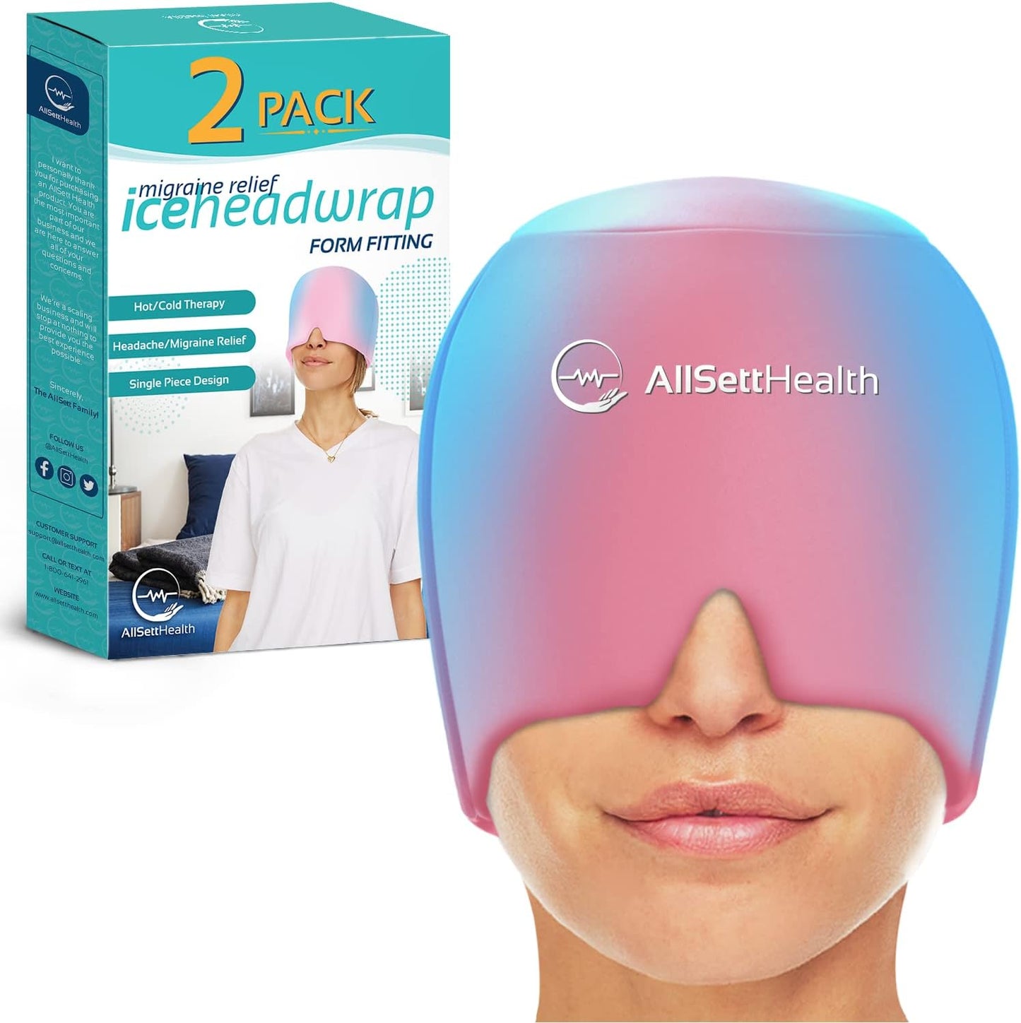 Migraine Relief Ice Head Wrap for Headache and Pain Relief