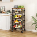 Wisdom Star 5 Tier Fruit Basket Storage Cart - Mobile Kitchen