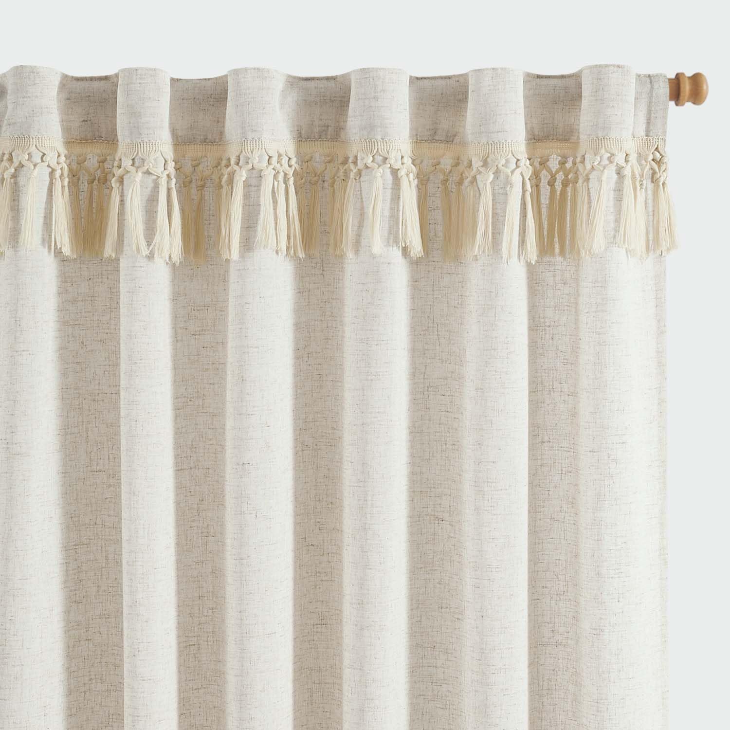 Boho Curtains 84 Inches Long with Tassels for Elegant Spaces