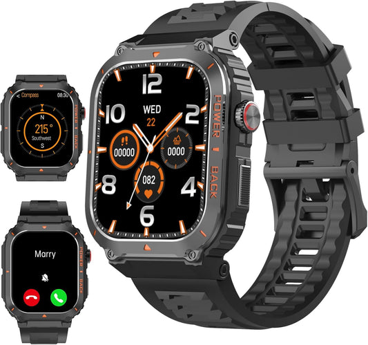 GPS Military Smartwatch: Health Monitor, Fitness Tracker