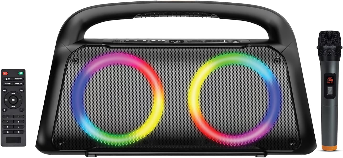Powerful Bluetooth Speaker with LED Lights